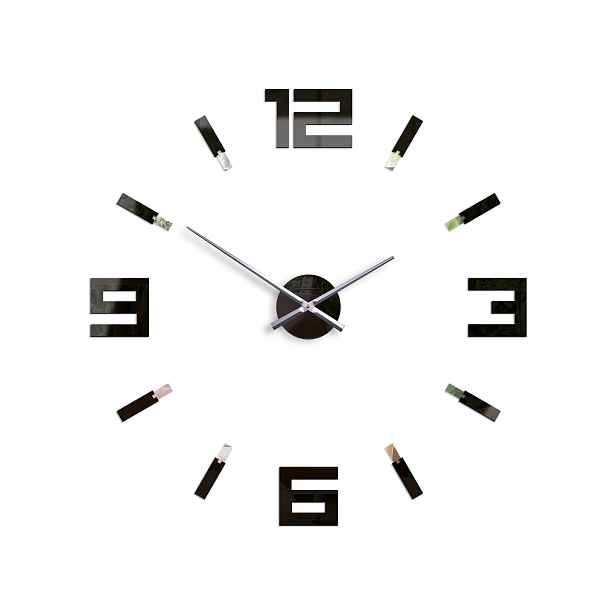 ModernClock 3D nalepovací hodiny Blink černé