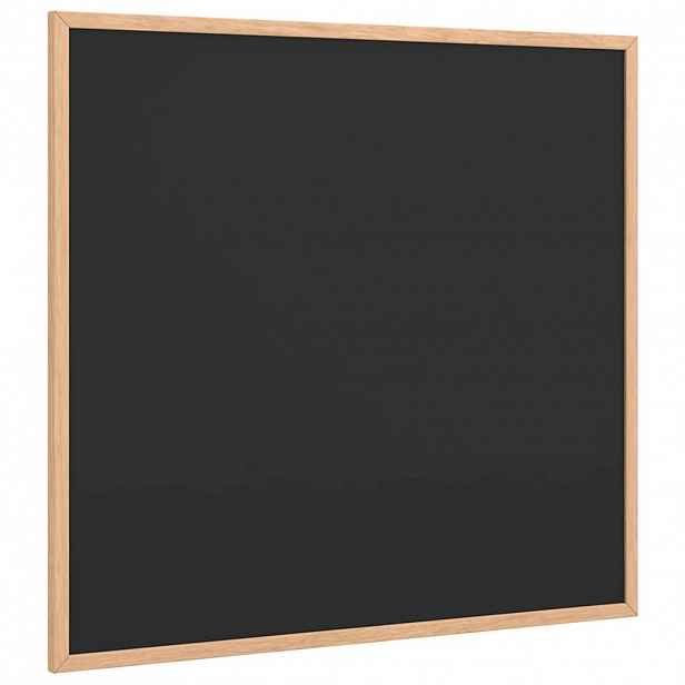 vidaXL Křídová tabule s rámem z masivního borovicového dřeva černá 60 x 55 cm