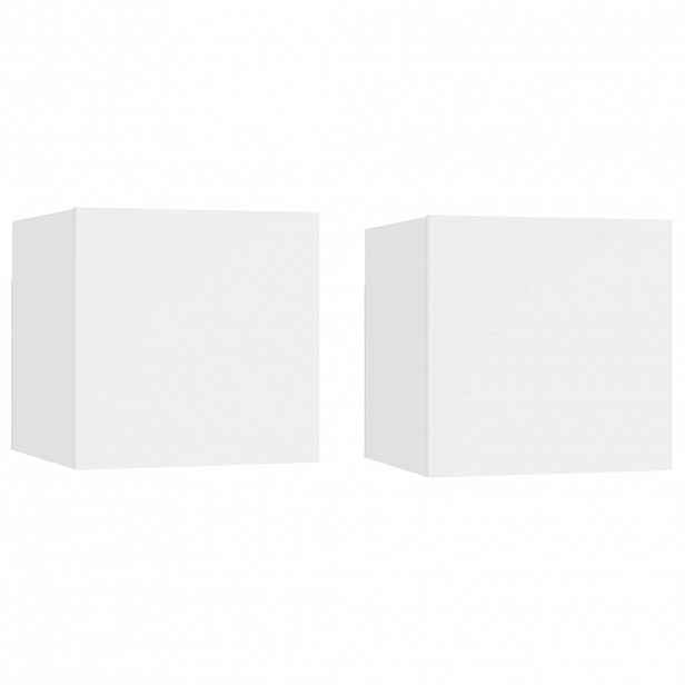vidaXL Noční stolky 2 ks bílé 30,5 x 30 x 30 cm kompozitní dřevo