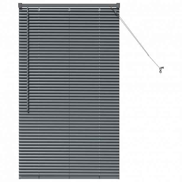 vidaXL Venet školní žaluzie Tmavě šedá 130 x 75 cm 25 mm Hliník