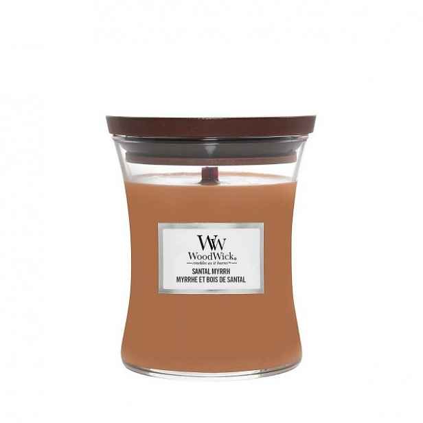 Woodwick vonná svíčka střední velikosti Santal Myrrh 275g Dárek