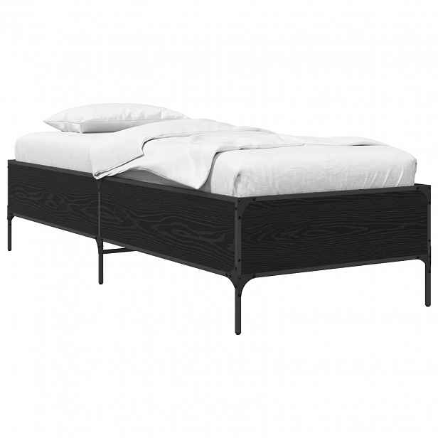 vidaXL Rám postele Černý dub 80 x 200 cm Kompozitní dřevo