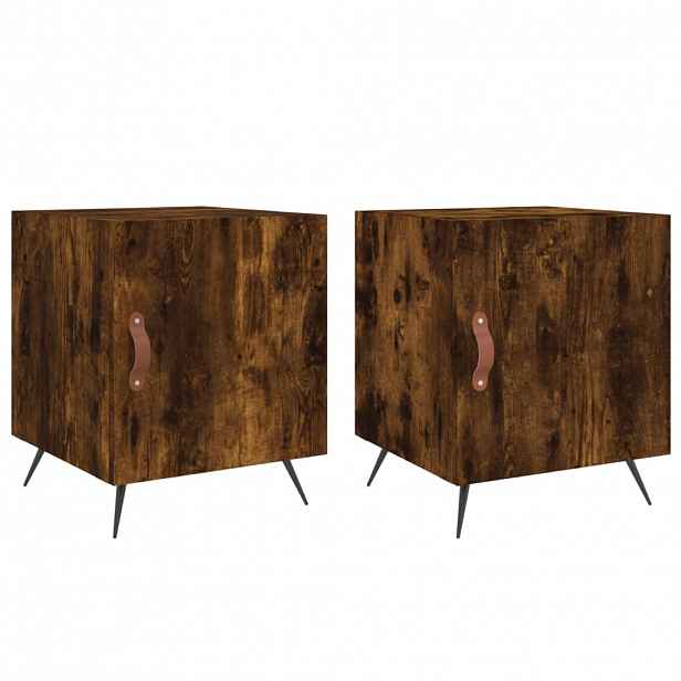 vidaXL Noční stolky 2 ks kouřový dub 40 x 40 x 50 cm kompozitní dřevo