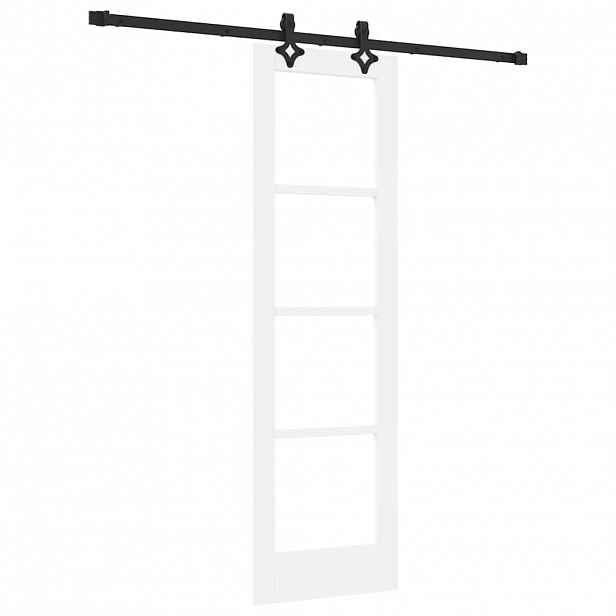 vidaXL Posuvné dveře ORKDAL 61 x 198,5 cm Masivní borové dřevo a sklo