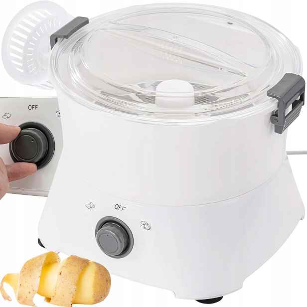 Elektrický Stroj Na Loupání Brambor, Automatický, Bílý, Výkonný, 85 W