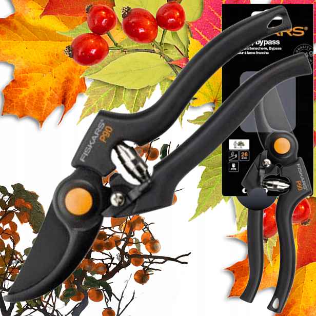 Fiskars P90 Ostrý Zahradní nůžky Pro Mladé Větve Silný 23 CM 1001530