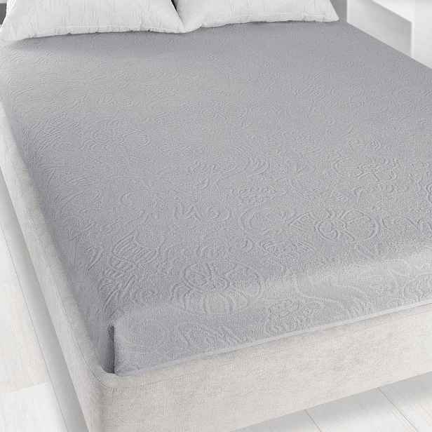 Froté prostěradlo bez gumičky 175x220 Tulipán šedé Zwoltex