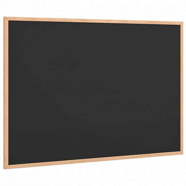 vidaXL Křídová tabule s rámem z masivního borovicového dřeva černá 80 x 55 cm