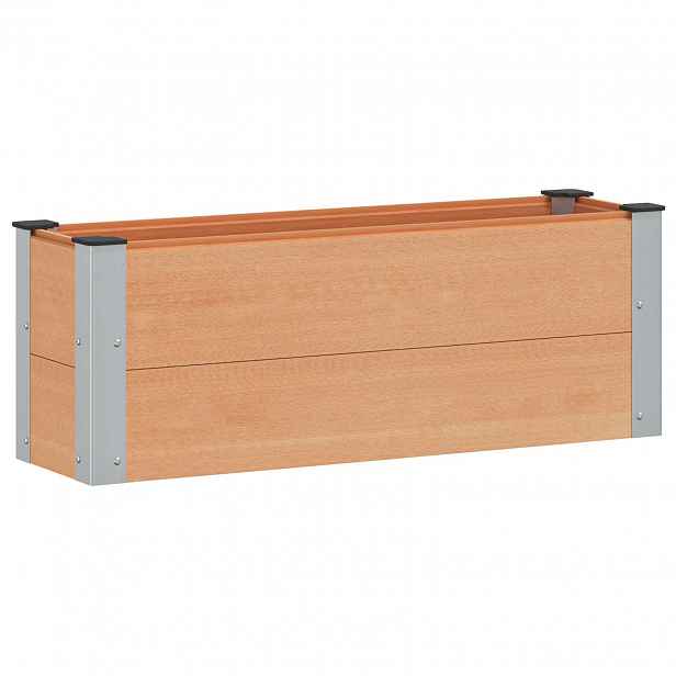 vidaXL Zahradní vyvýšený záhon Hnědá 100 x 30 x 36 cm WPC a hliník