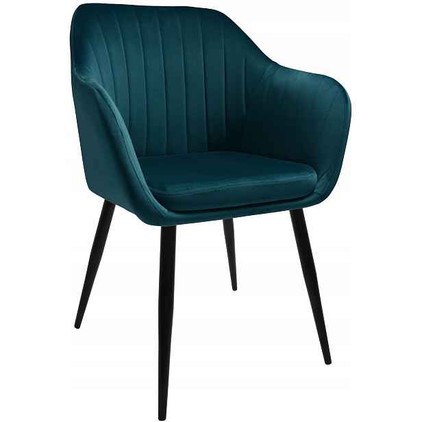 Křeslo Dankor Design Pik X zeleň mořská barva Welur