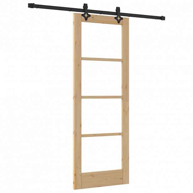 vidaXL Posuvné dveře ORKDAL 73,5 x 198,5 cm Přirozená a černá