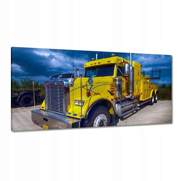 Obrazy 120x60 Žlutý tahač nákladních automobilů