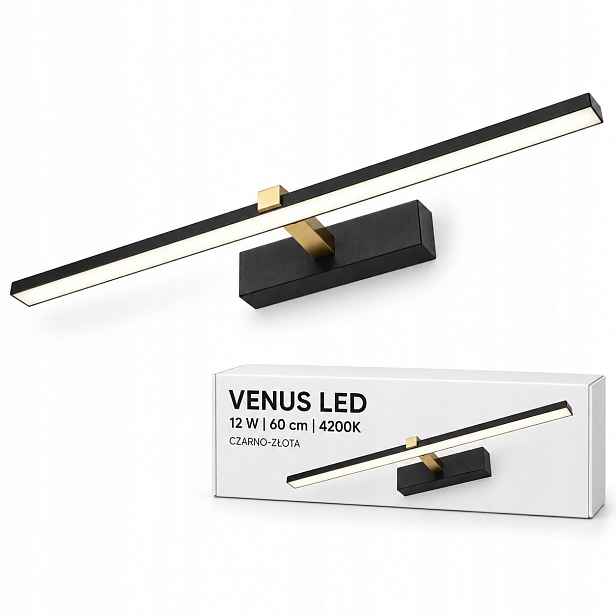 Osvětlení obrazu Venus 12W 60 cm černo-zlaté Led neutrální 4200K IP44