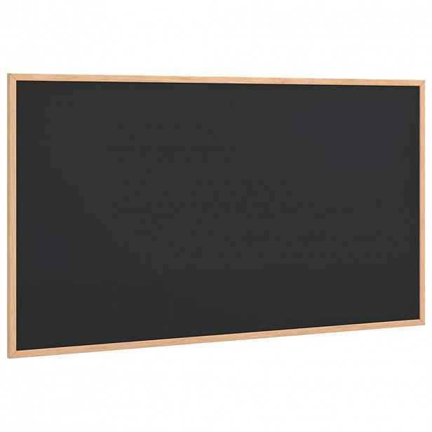 vidaXL Křídová tabule s rámem z masivního borovicového dřeva černá 100 x 55 cm