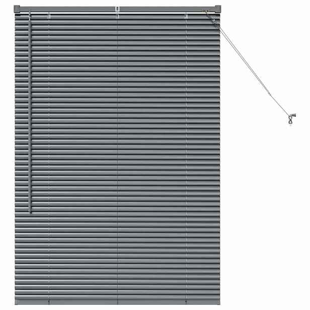 vidaXL Venet školní žaluzie Tmavě šedá 130 x 85 cm 25 mm Hliník