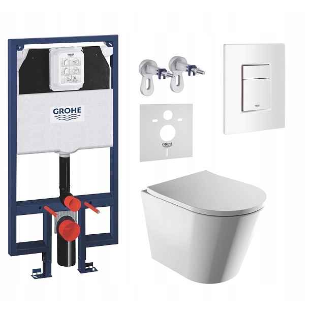 7v1 Wc Set, Stelaz Grohe Slim Wc Mísa Rim Silent Omnires Tlačítko