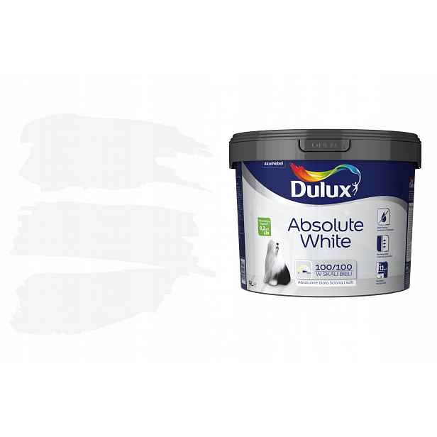 Barva barva Dulux Absolute White 9 l Dulux