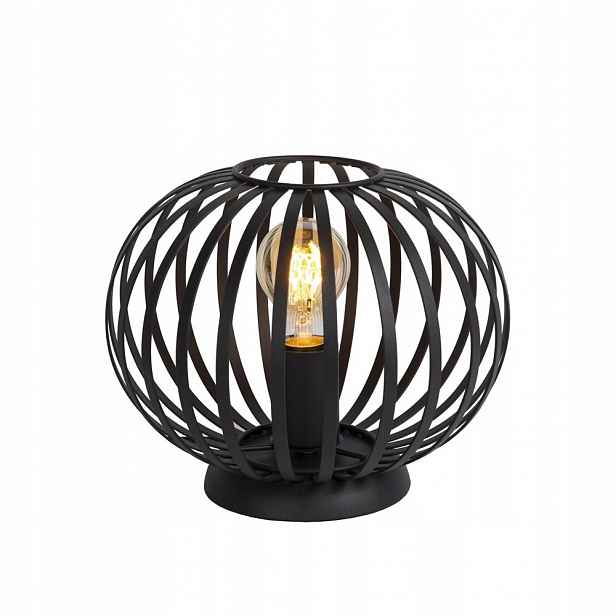 Černá stolní lampa Manuela s teplým leskem do kanceláře 25/30/Lucide