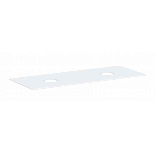 Hansgrohe Xevolos E - Deska pod umyvadlo, 137x55 cm, 2 výřezy, matná bílá 54332700
