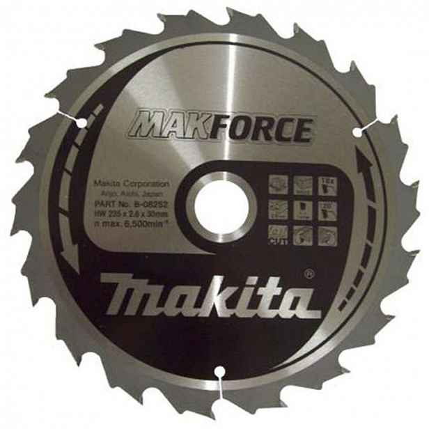 Makita - Pilový kotouč na dřevo 235x30 mm, 18 zubů B-08252