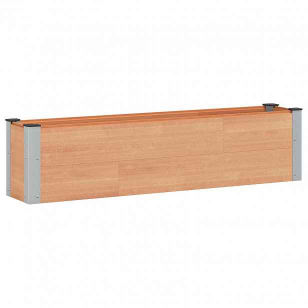 vidaXL Zahradní vyvýšený záhon Hnědá 150 x 30 x 36 cm WPC a hliník