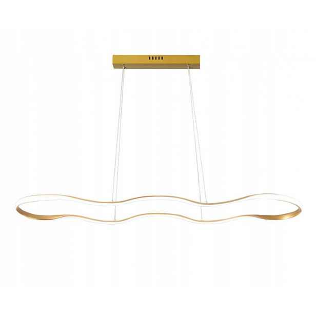 Závěsná Led lampa Zlatá vlnitá 120 Styl Glamour Oválný Ráfek