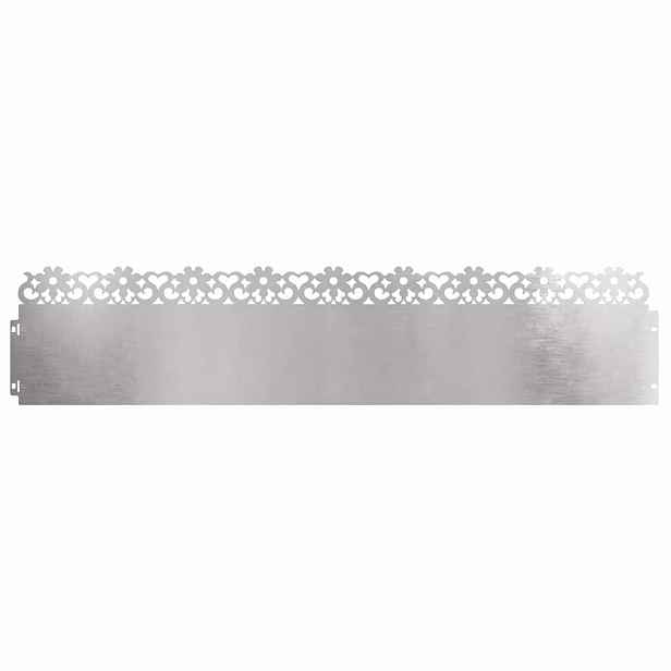 vidaXL Obrubníky trávníku 10 ks 103 x 0,05 x 22 cm Nerezová ocel