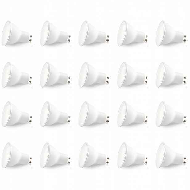 20x Led žárovka GU10 5W Teplá Barva Sada 3000K Lls