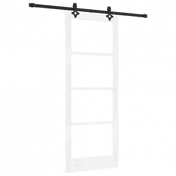vidaXL Posuvné dveře ORKDAL 83 x 211 cm Masivní borové dřevo a sklo
