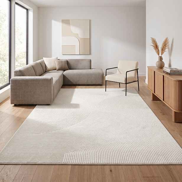 Kusový koberec Zafiro 25 Cream, 120x170, bílá, kancelář, Angel Carpet