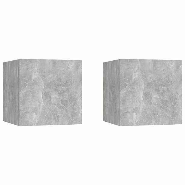vidaXL Noční stolky 2 ks betonově šedé 30,5x30x30 cm kompozitní dřevo