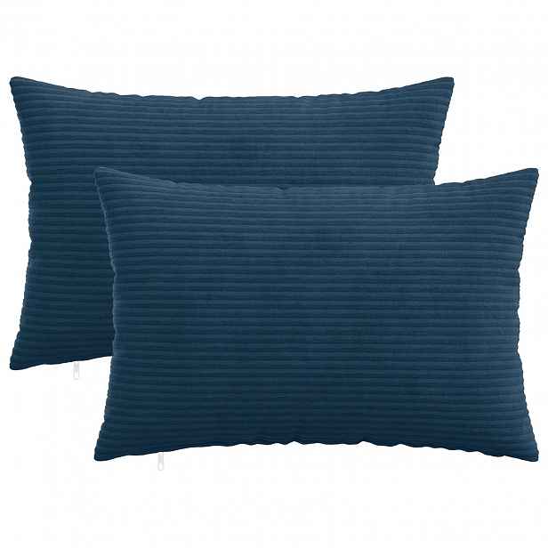 vidaXL Povlak na polštář 2 pcs HEERLEN Námořnická modrá 50 x 75 cm