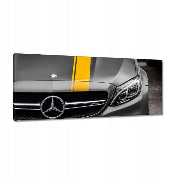 Obrazy 100x40 Mercedes Amg Žlutý proužek