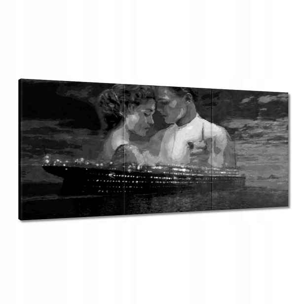 Obrazy 180x90 Titanic Černobílé