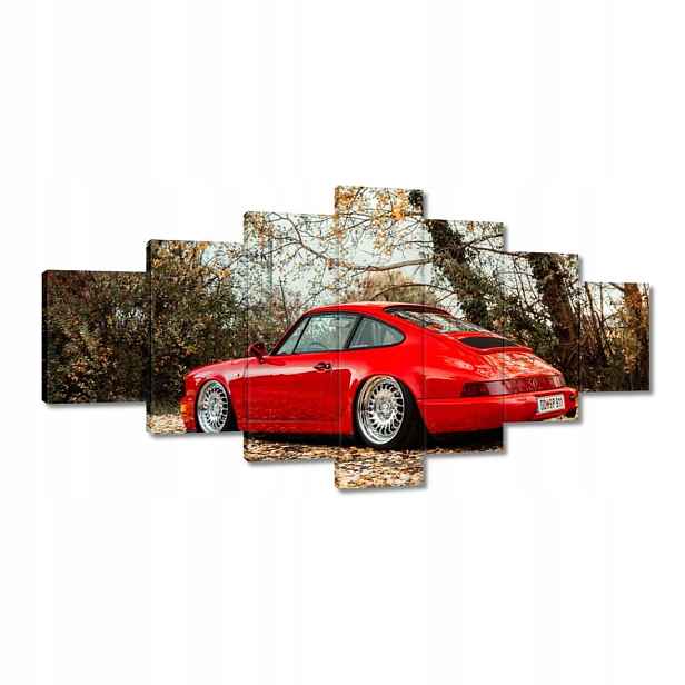 Obrazy 210x100 Červené Porsche Auto