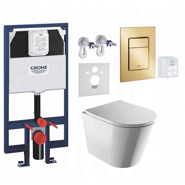 7v1 Wc Set, Stelaz Grohe Slim Wc Mísa Rim Silent Omnires Tlačítko