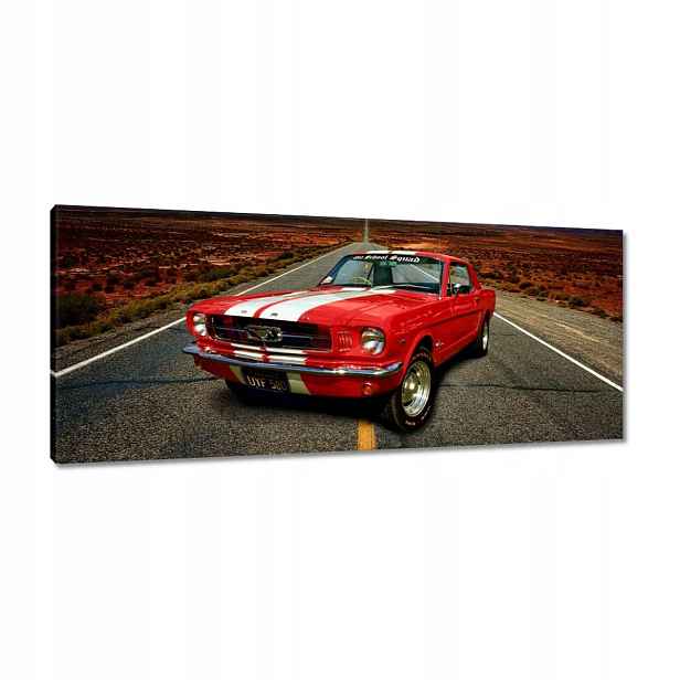 Obrazy 100x40 Červený Ford Mustang Usa