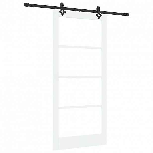 vidaXL Posuvné dveře ORKDAL 93 x 202 cm Masivní borové dřevo a sklo