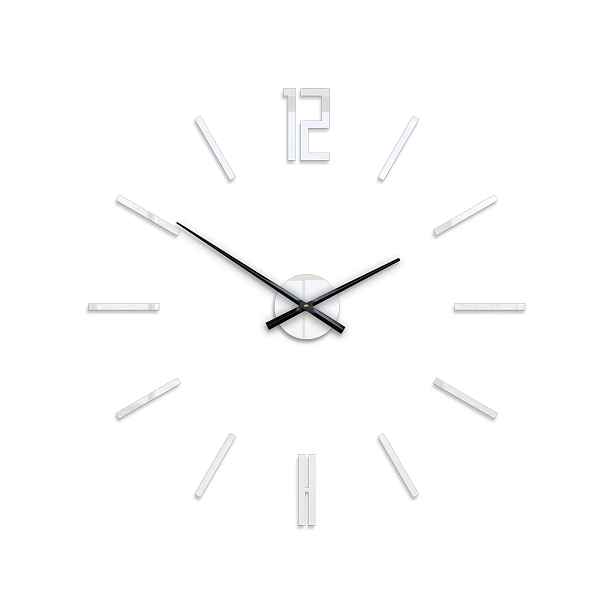 ModernClock 3D nalepovací hodiny Carlo bílé