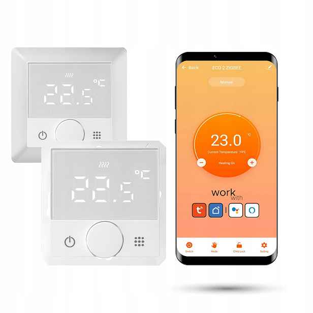 Pokojový termostat Zigbee Tuya 3A Eco 2