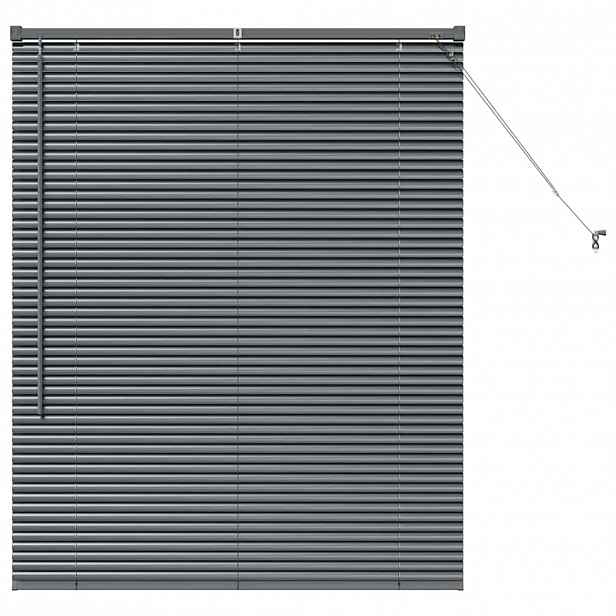 vidaXL Venet školní žaluzie Tmavě šedá 130 x 105 cm 25 mm Hliník