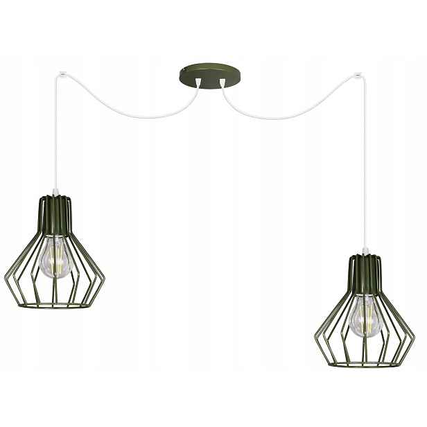 Závěsná stropní lustrová lampa Bell 2 khaki stropní lampa do obývacího pokoje