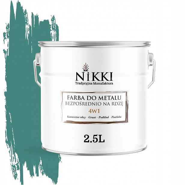 Barva Na Kov, Pozink , 4v1, Tyrkýzová Mátová RAL6033 Matná 2,5L