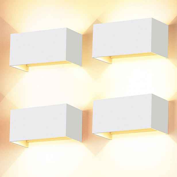 Led nástěnná lampa 24 W bílá nastavitelná IP65 3000 K Cwycfw DCL002D 4 ks