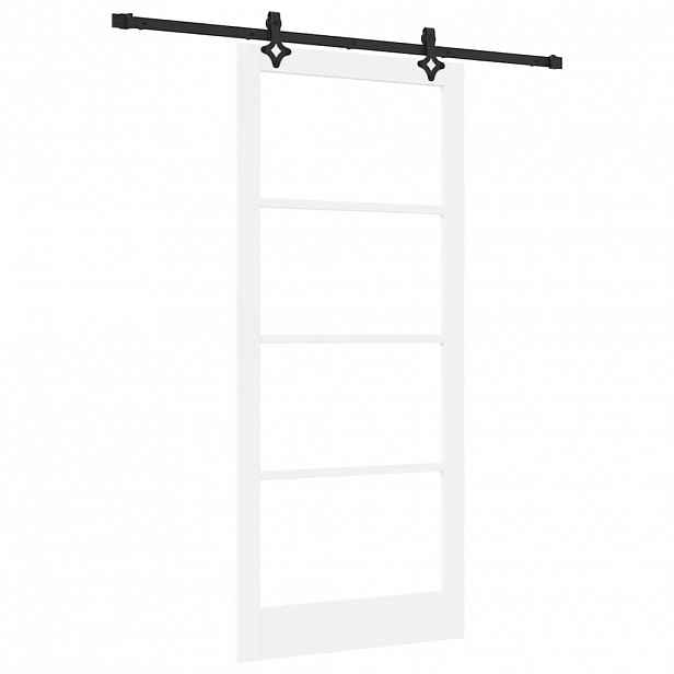 vidaXL Posuvné dveře ORKDAL 93 x 211 cm Masivní borové dřevo a sklo