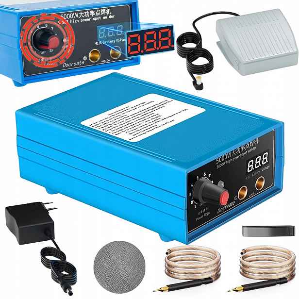 Bodová Svářečka S Baterií 4000 Mah A Pedálem Pro Balíčky 18650 Doma