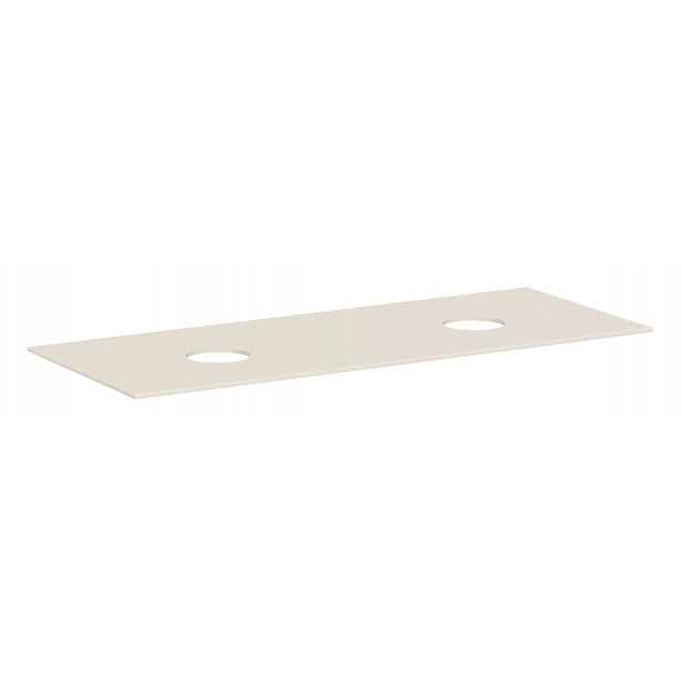 Hansgrohe Xevolos E - Deska pod umyvadlo, 137x55 cm, 2 výřezy, matná béžová 54332780