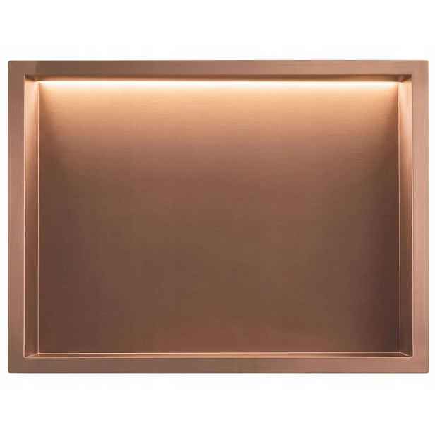 Led Výklopná Police 30x45x10 cm Brush Copper Rea