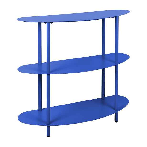Modrý kovový regál 90x82x28 cm Cool Retro – Leitmotiv