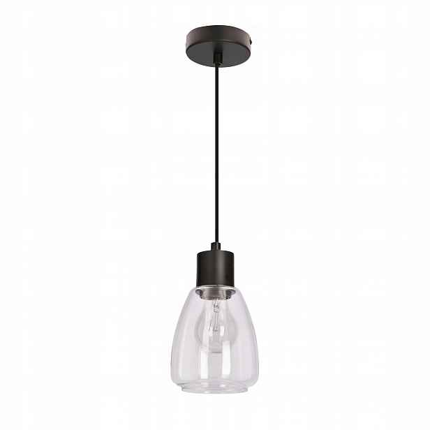 Stropní svítidlo Lustr Candellux Moldo Černý bezbarvý stínidlo E27 12 cm